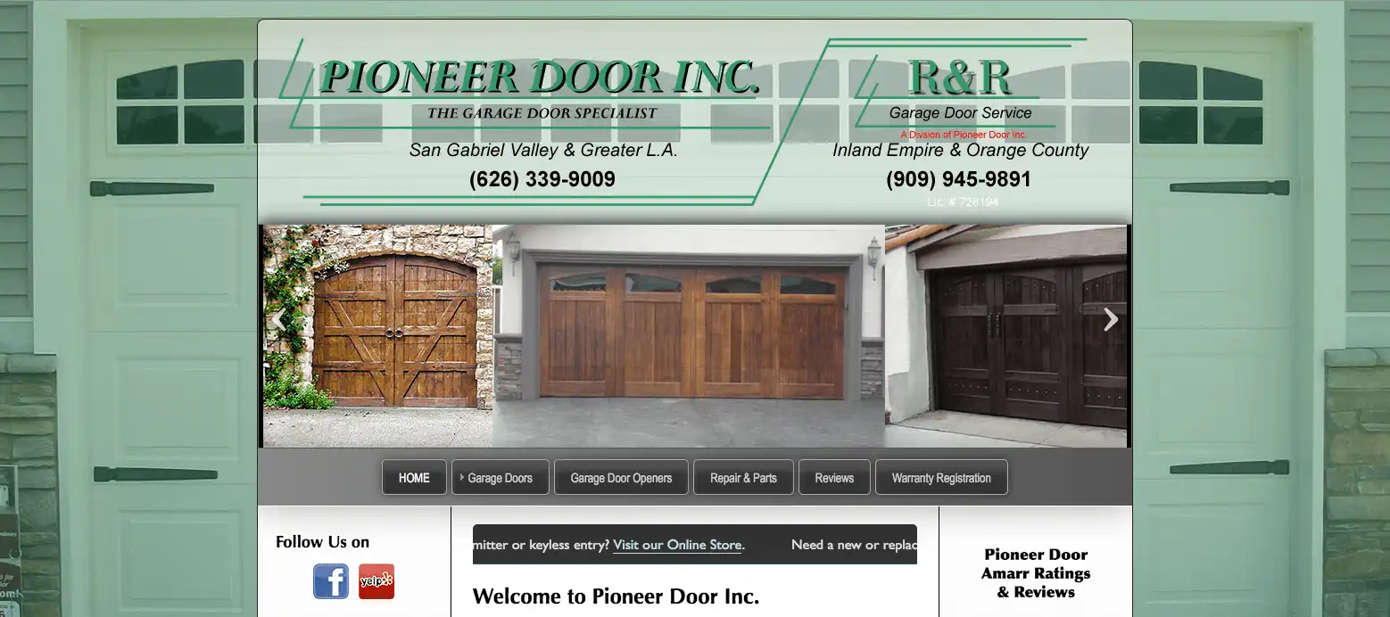 Screenshot 2023-10-27 at 15-49-22 Pioneer Door Inc. The Garage Door Specialist