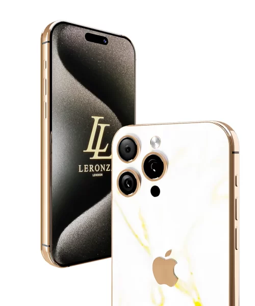 New Leronza Luxury Customized Rose Gold iPhone 15 Pro Max with Mother of Pearl