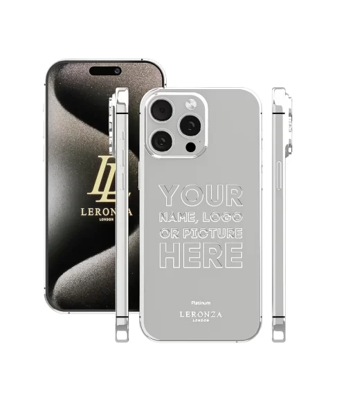 Leronza Luxury Personalized Platinum Apple iPhone 15 Pro Max Elite Edition