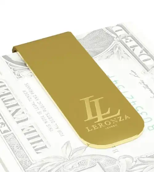 Leronza Luxury Gold 24k gifts ideas 24K Gold Money Clip
