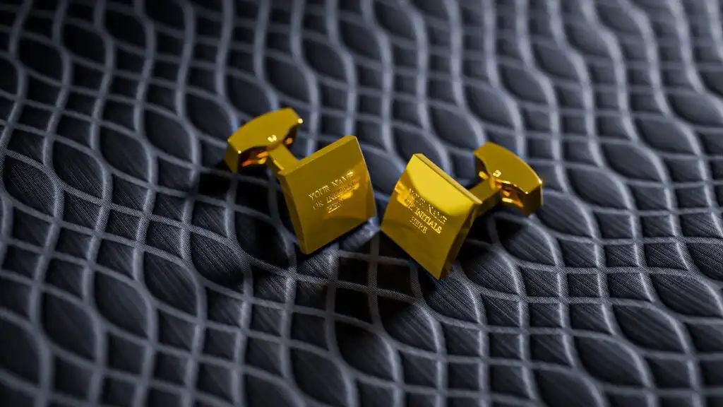 Leronza Luxury Personalized 24k Gold Cufflinks, Corporate gifts ideas