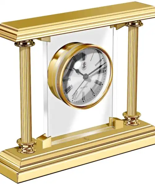 24k Gold Desk Clock