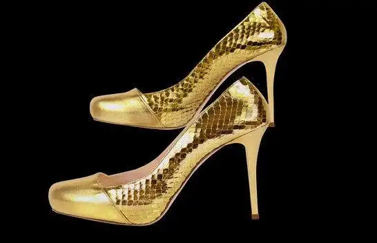 Customised Gold Shoes
