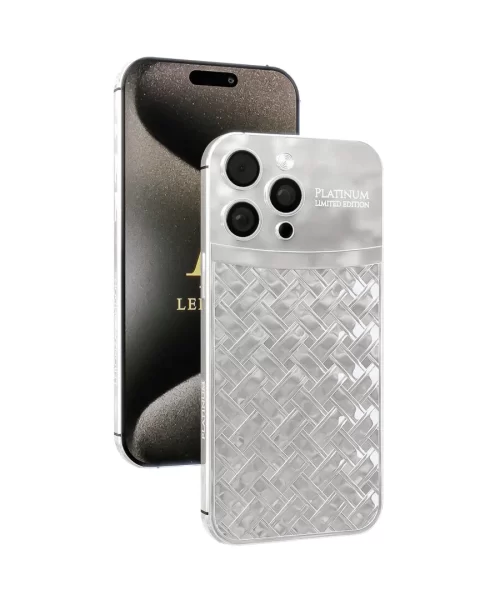 leronza luxury Platinum iphone 15 pro max acesas disign