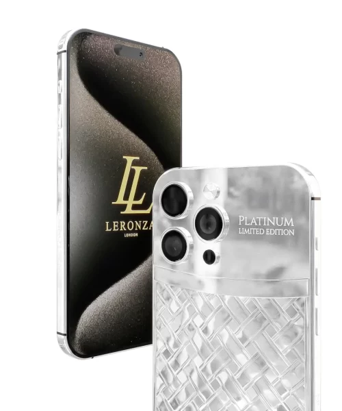 leronza luxury Platinum iphone 15 pro max acesas disign