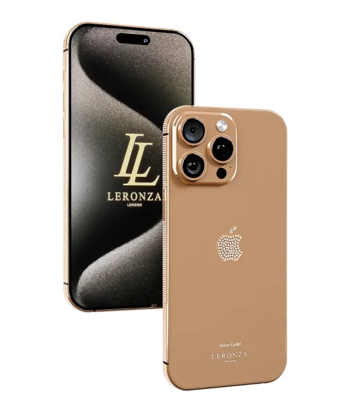 Leronza Rose Gold Apple iPhone 15 Pro Diamond Brilliance