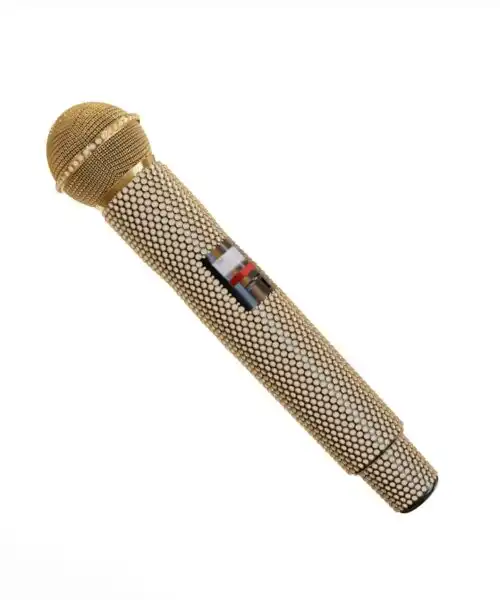 Leronza 24K Gold Wireless Microphone with Swarovski DiamondsMic