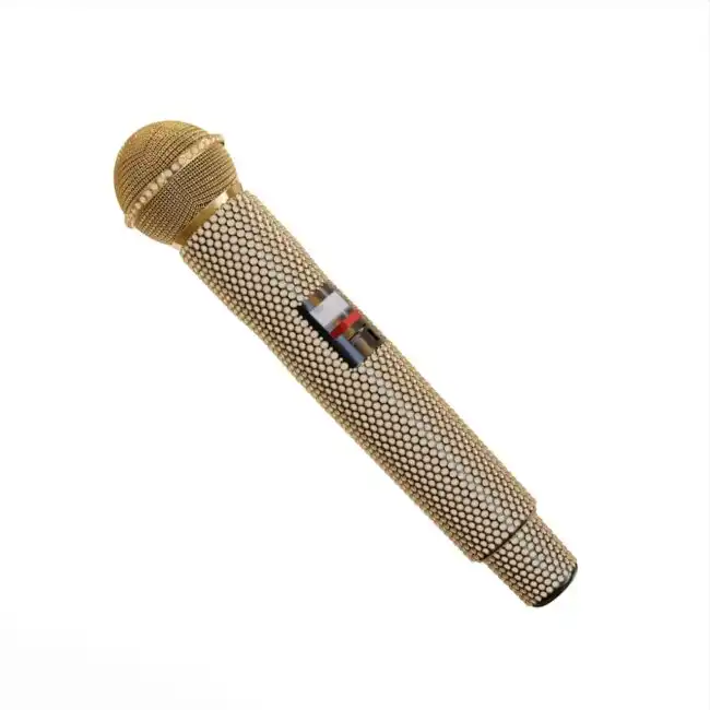 Leronza 24K Gold Wireless Microphone with Swarovski DiamondsMic