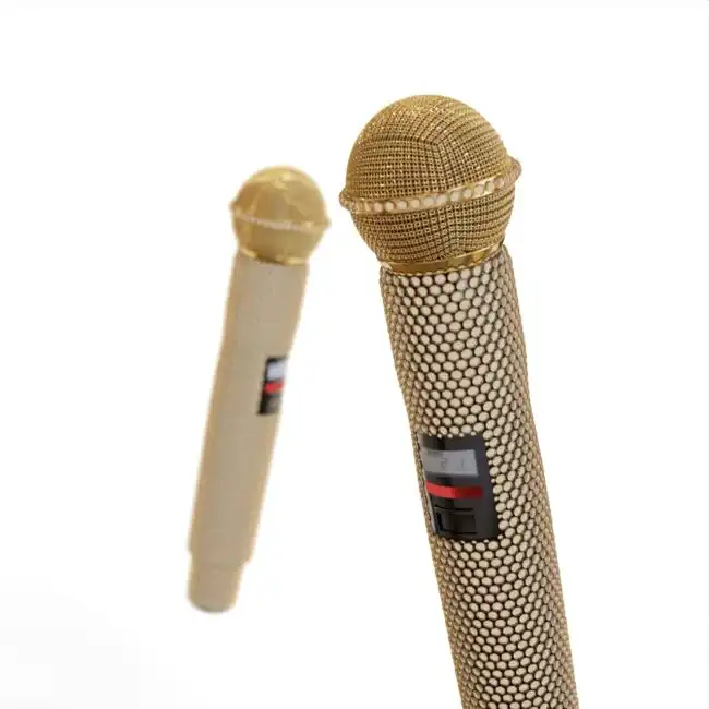 Leronza 24K Gold Wireless Microphone with Swarovski Diamonds
