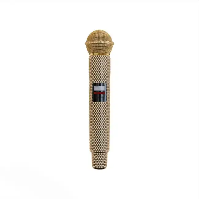 New Leronza Luxury Customized 24K Gold Wireless Microphone,Shure Wireless Microphone