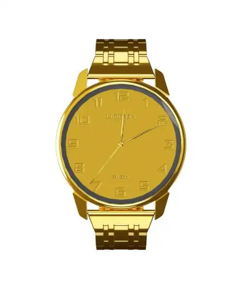 Latest 24k Gold Personalized Watch with gold link strap