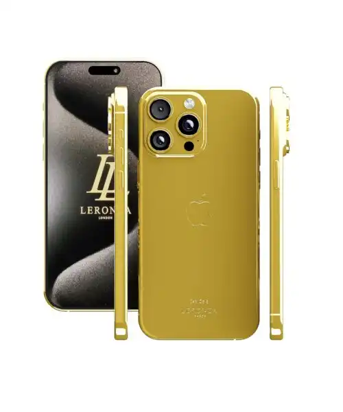 Leronza Luxury Personalized 24k Gold iPhone 15 Pro Max Elite Edition
