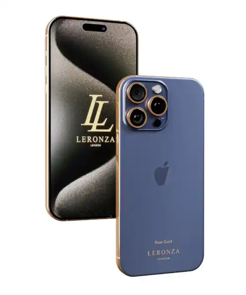 Leronza Rose Gold Apple iPhone 15 Pro Classic Blue