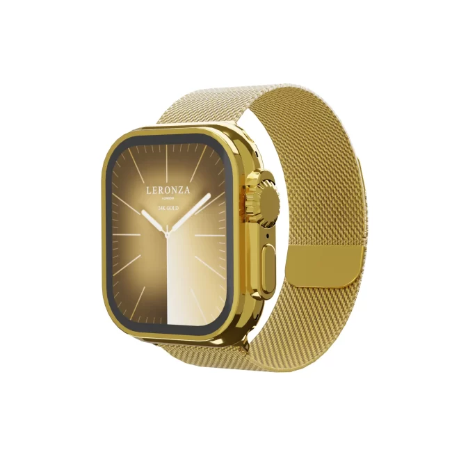 24K Gold Apple Watch Ultra 2 with Milanese Band