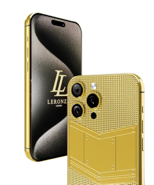 Leronza Luxury Customized 24k Gold iPhone 15 Pro Max Pyramid Edition