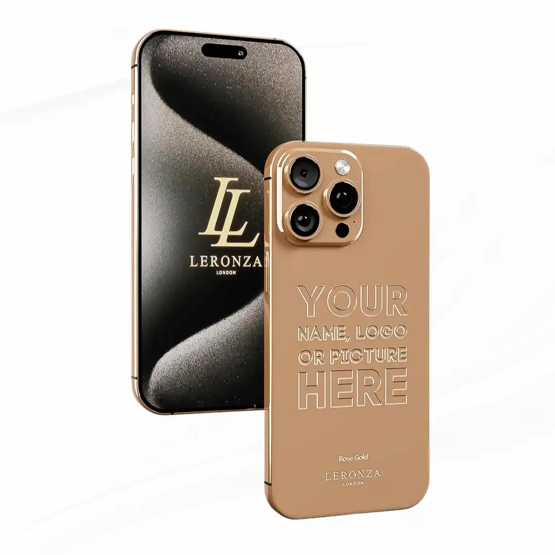 leronza luxury Rose Gold Apple iPhone 15 Pro Max elite