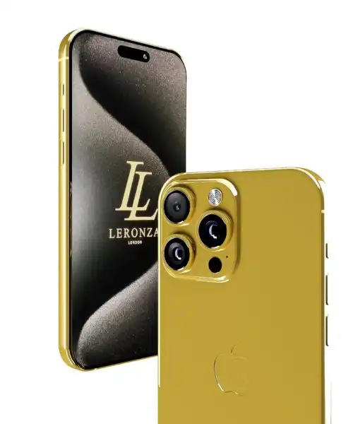 Latest Leronza Luxury Personalized 24k Gold iPhone 15 Pro Max Elite Edition