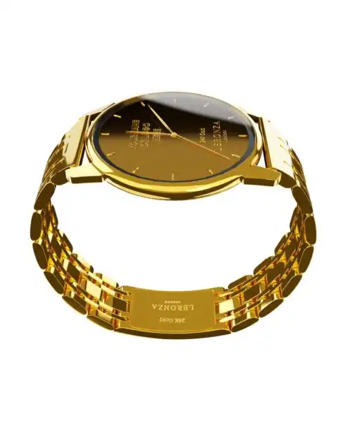Leronza Luxury 24k gold Personalized Watch with free engraving