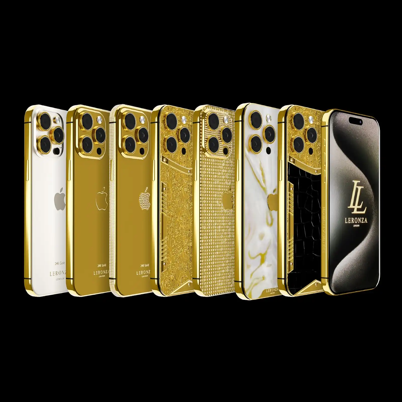 Gold iPhone 15 Pro Max | Luxury iPhones | Luxury Gifts | Leronza