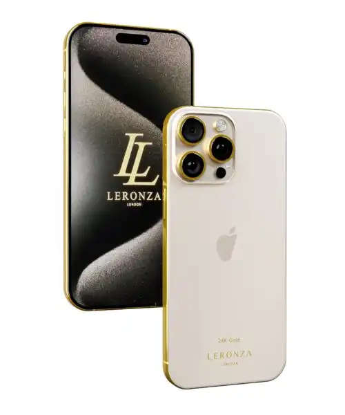 Leronza 24k Gold iApple Phone 15 Pro Natural