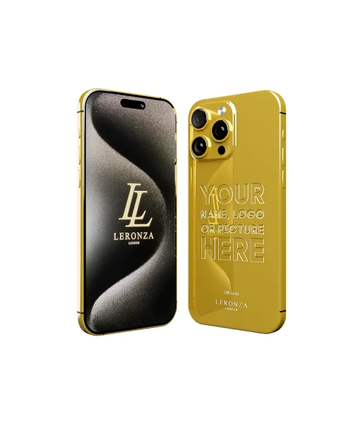 Personalized 24k Gold iPhone 15 Pro Max Elite Edition with engraving